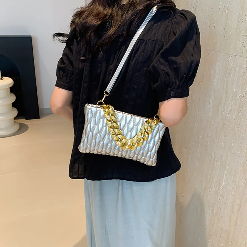 NOMK PU With Synthetic Leather One Shoulder Handbag Women's Black/Red/Brown/White/Gold/Silver-29