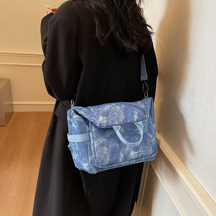 NOMK Denim Handbag, Shoulder Bag, Crossbody Bag, Backpack Regular Unisex Multicolor-13