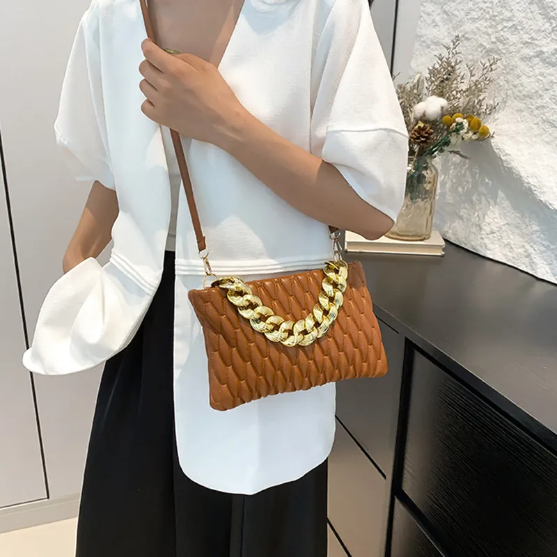 NOMK PU With Synthetic Leather One Shoulder Handbag Women's Black/Red/Brown/White/Gold/Silver-12