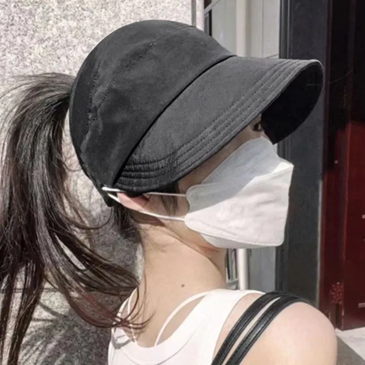 Polyester Material For Hanging Masks Fashion Versatile Multi Style Sun Protection Hat Women's-4