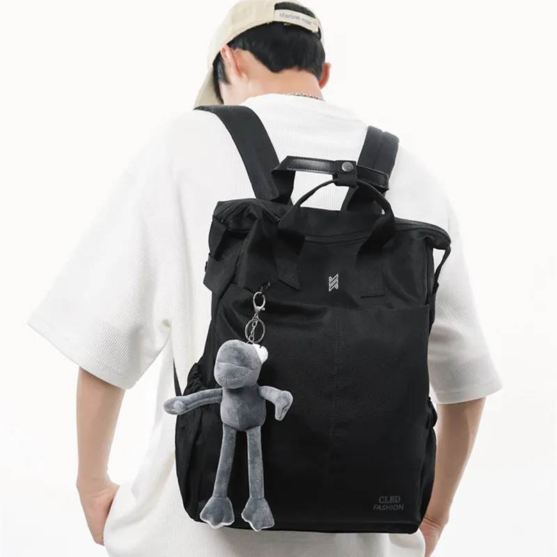 NOMK Oxford Backpack Backpack Backpack Travel Bag Unisex Black/Green/Khaki/Gray-1