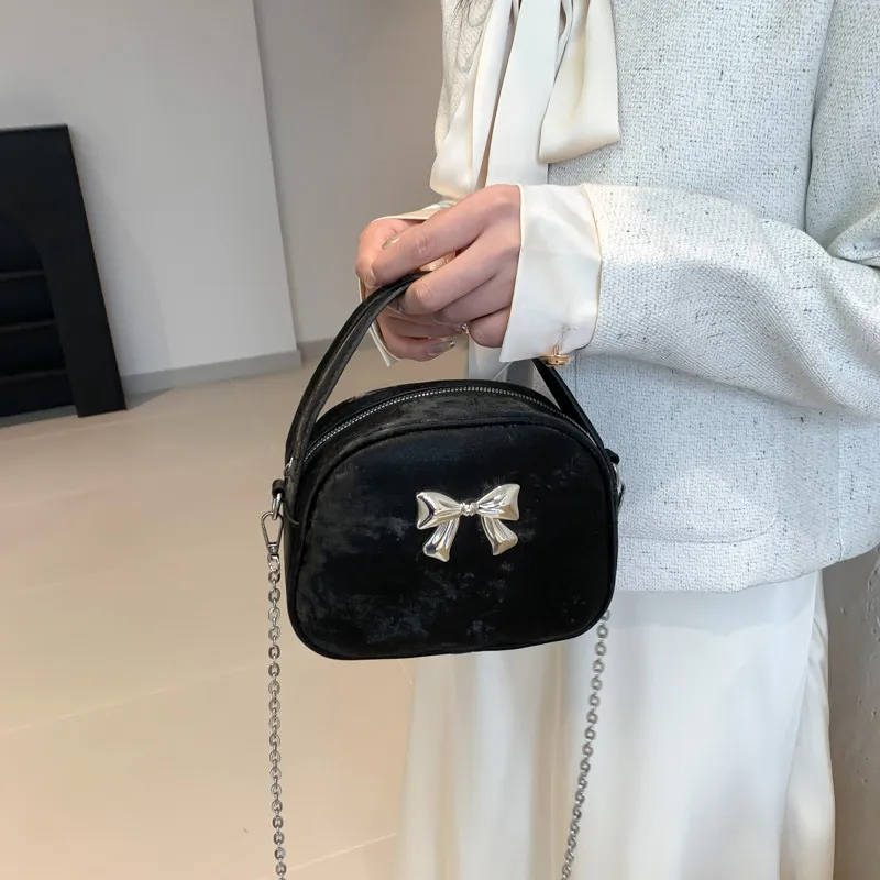 NOMK PU Crossbody Handbag Regular Women's Black/White/Pink/Blue/Silver-1
