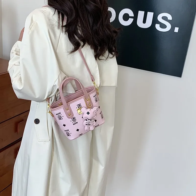 NOMK PU Handbag, Shoulder Bag, Crossbody Bag Women's Black/Ecru/Brown/Pink-34