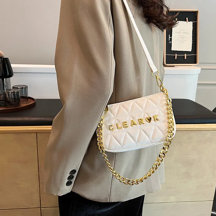 NOMK PU Shoulder Bag Crossbody Bag Regular Women's Black/White/Pink/Khaki-6