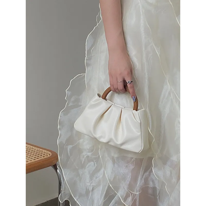 NOMK PU Cortex Cloud Bag Shoulder Bag Crossbody Bag Soft Leather Bag Handbag Medium Size Women's Multicolor-16