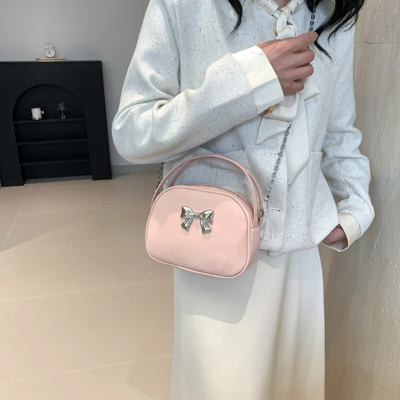 NOMK PU Crossbody Handbag Regular Women's Black/White/Pink/Blue/Silver-13