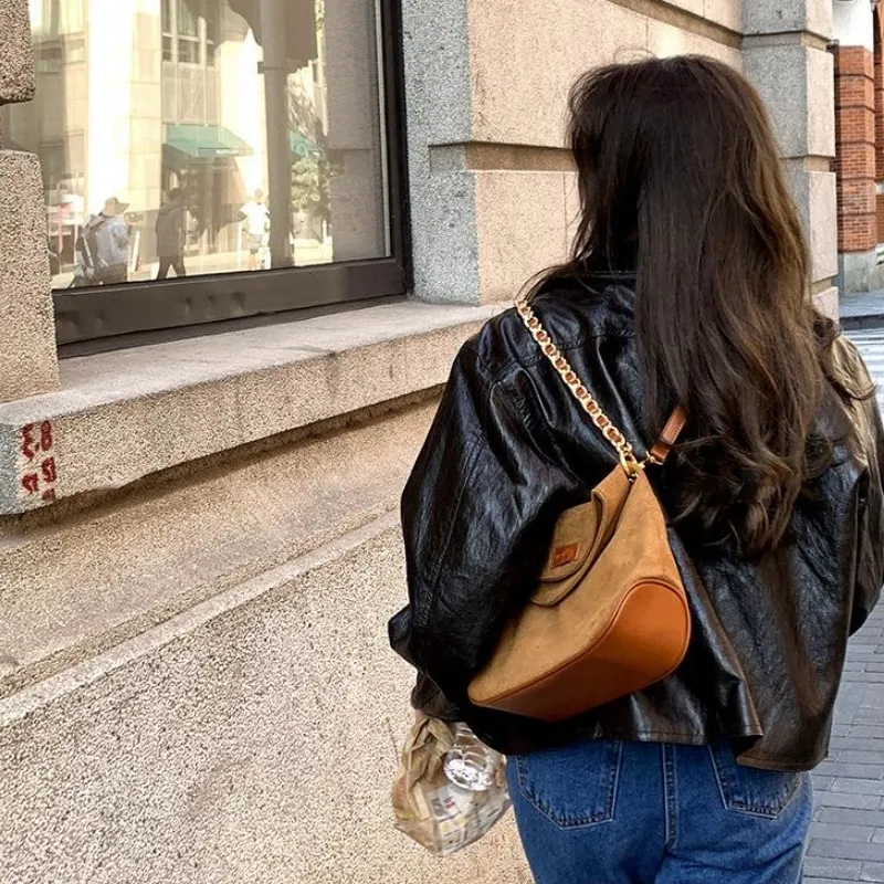 NOMK PU Shoulder Bag Shoulder Bag Hobo Bag Regular Women's Caramel-7