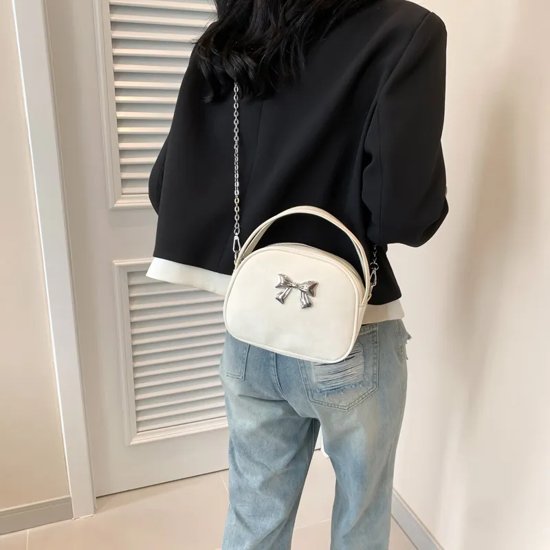 NOMK PU Crossbody Handbag Regular Women's Black/White/Pink/Blue/Silver-8