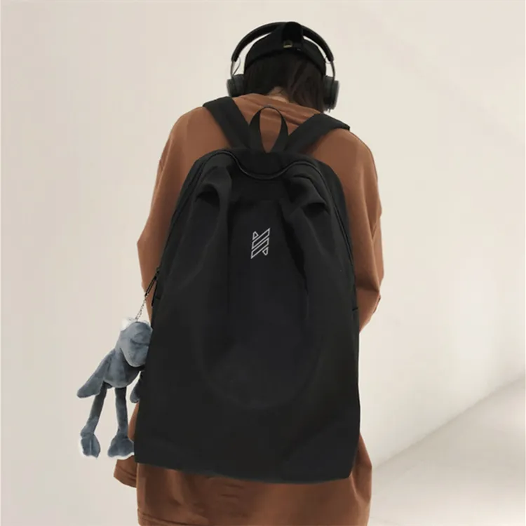 NOMK Nylon Backpack Regular Unisex Black/Pink/White/Gray-4