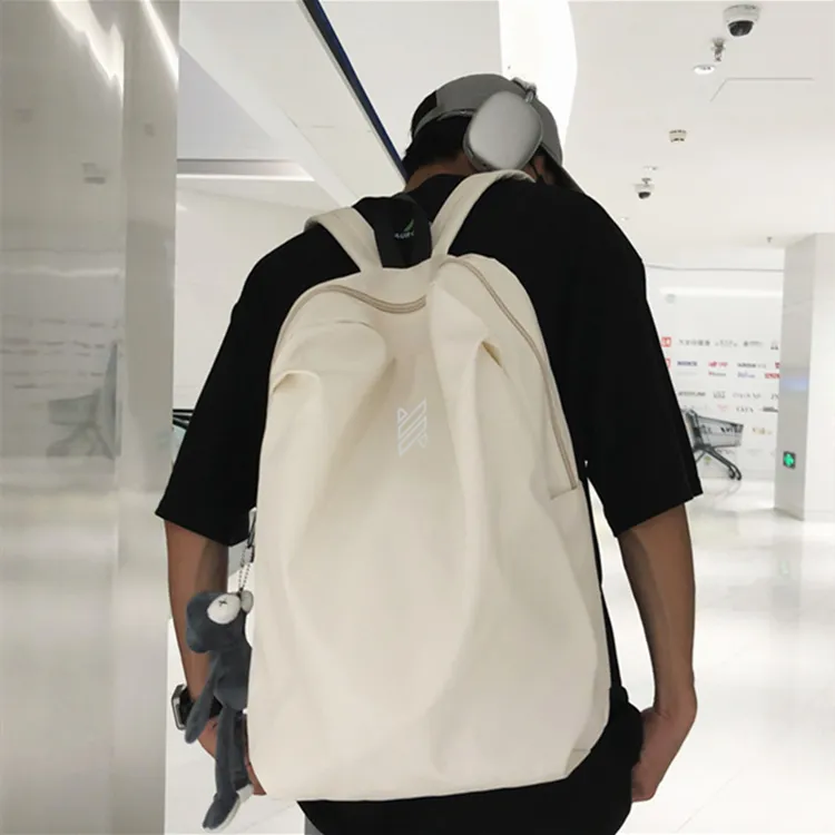 NOMK Nylon Backpack Regular Unisex Black/Pink/White/Gray-16