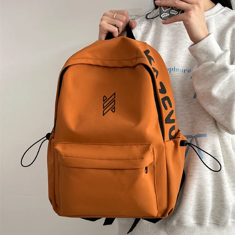 NOMK Nylon Backpack Unisex White/Pink/Black/Red/Green/Orange-23