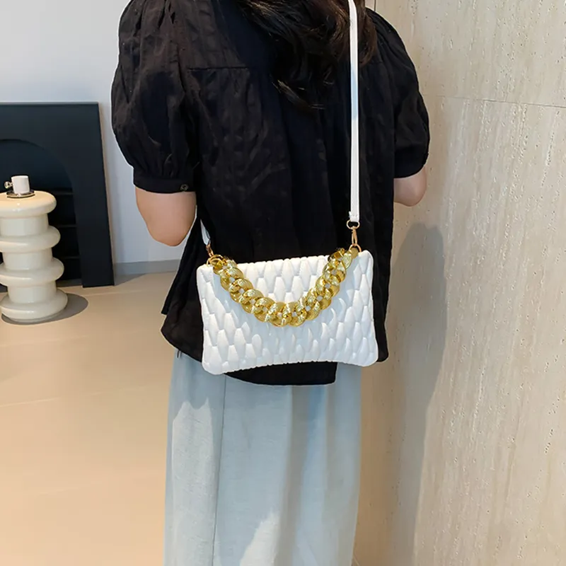 NOMK PU With Synthetic Leather One Shoulder Handbag Women's Black/Red/Brown/White/Gold/Silver-18