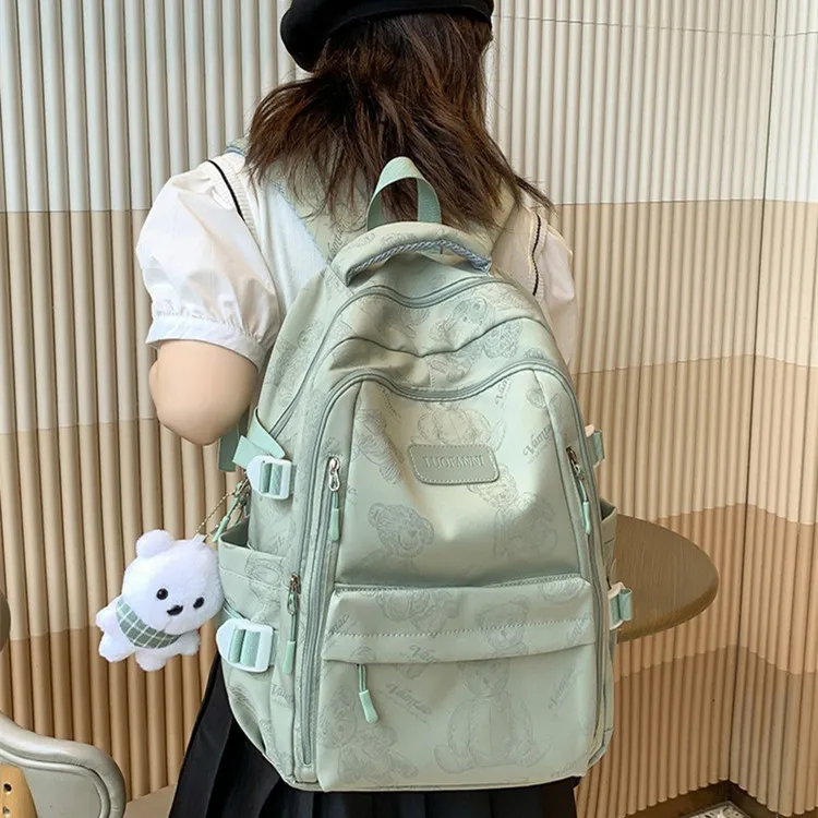 NOMK Nylon Backpack Large Size Unisex Multicolor-10