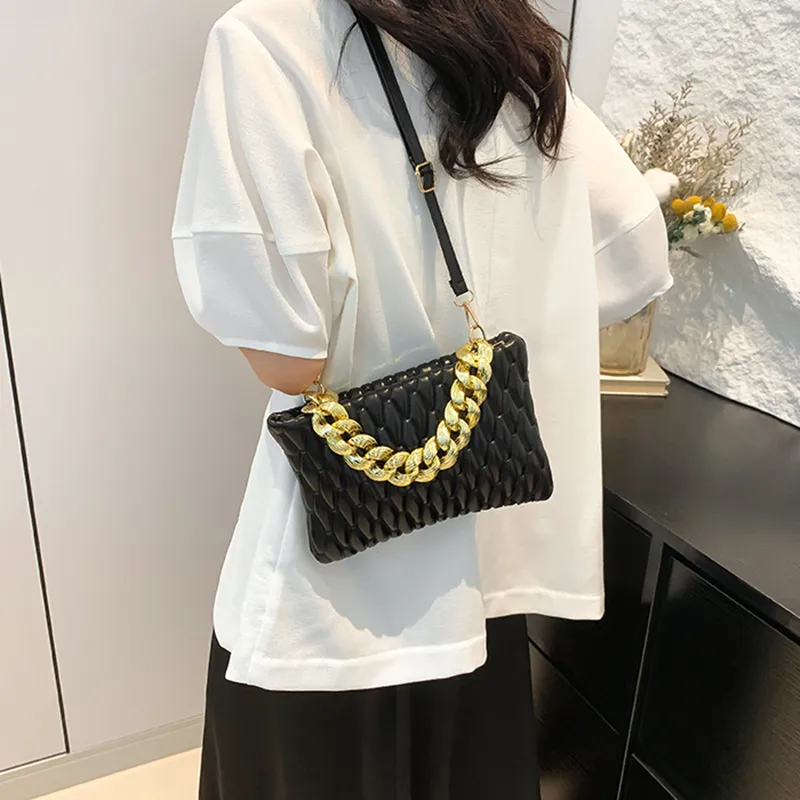 NOMK PU With Synthetic Leather One Shoulder Handbag Women's Black/Red/Brown/White/Gold/Silver-4