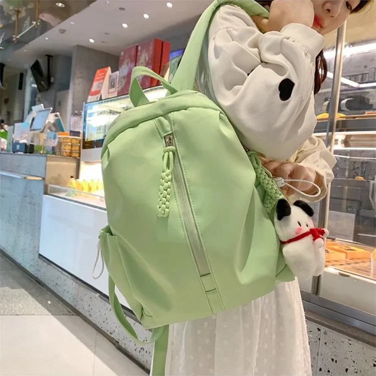 NOMK Nylon Backpack Regular Women's Black/White/Orange/Yellow/Green-7