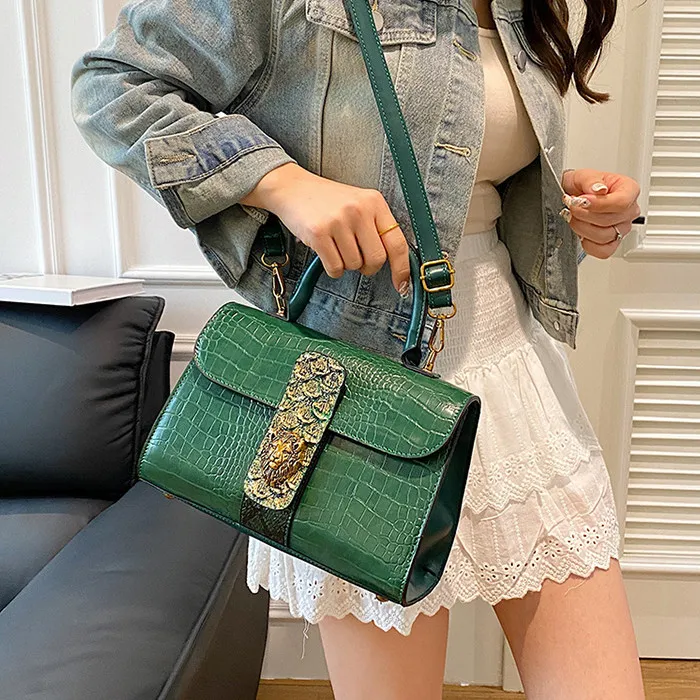 NOMK PU Shoulder Bag, Crossbody Bag, Handbag Regular Women's Black/Green/Brown-13