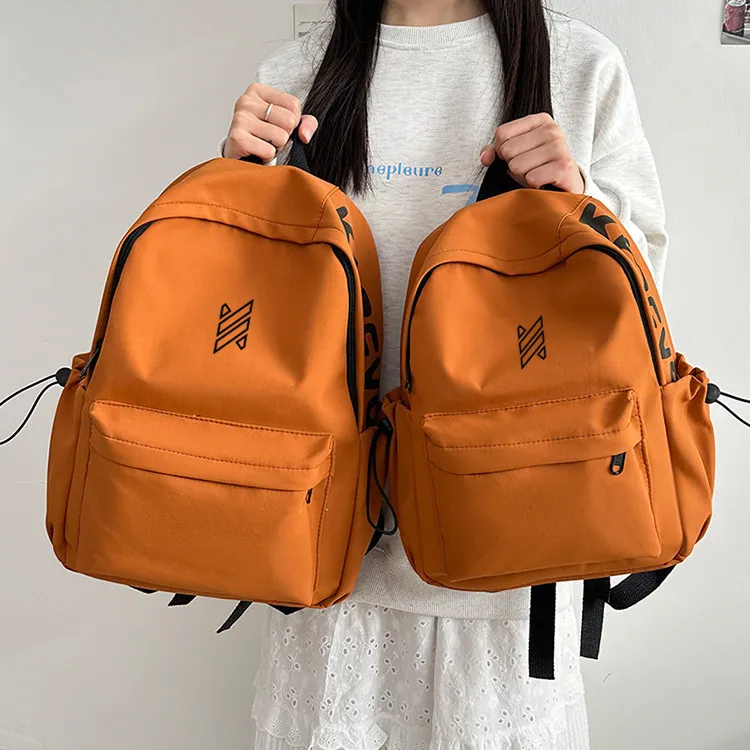 NOMK Nylon Backpack Unisex White/Pink/Black/Red/Green/Orange-22