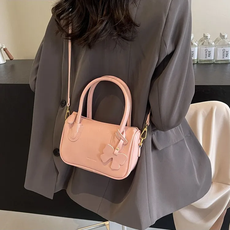NOMK PU One Shoulder Handbag Women's Blue/Black/Pink/White-13