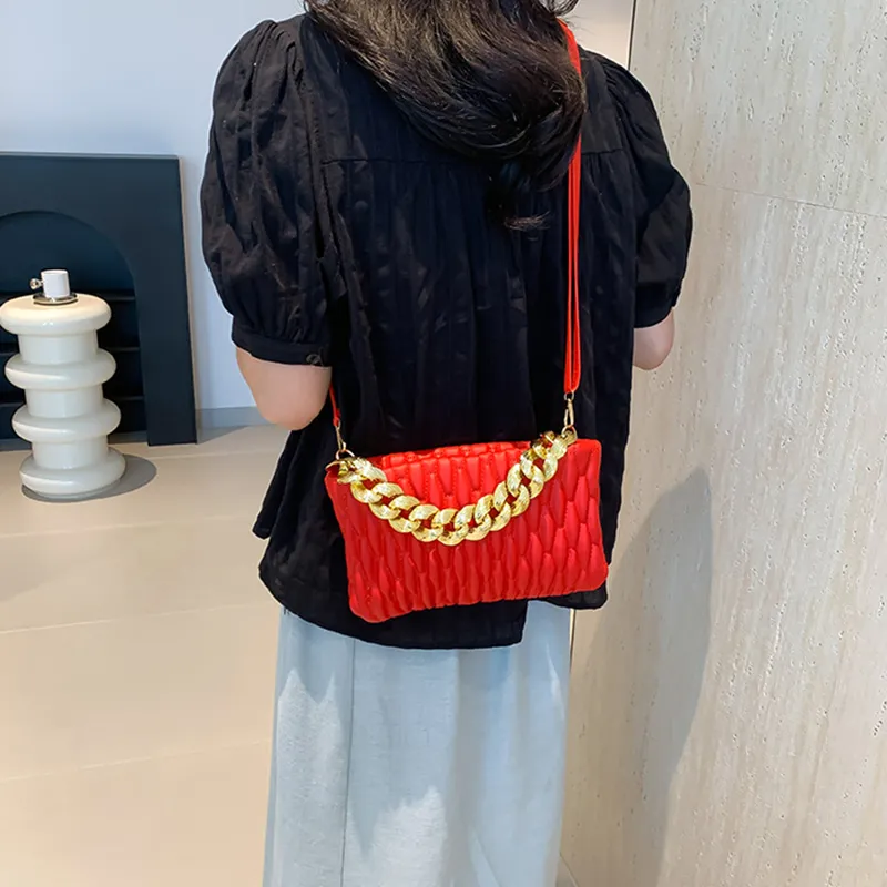 NOMK PU With Synthetic Leather One Shoulder Handbag Women's Black/Red/Brown/White/Gold/Silver-8