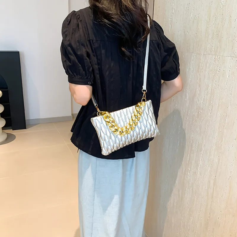 NOMK PU With Synthetic Leather One Shoulder Handbag Women's Black/Red/Brown/White/Gold/Silver-28