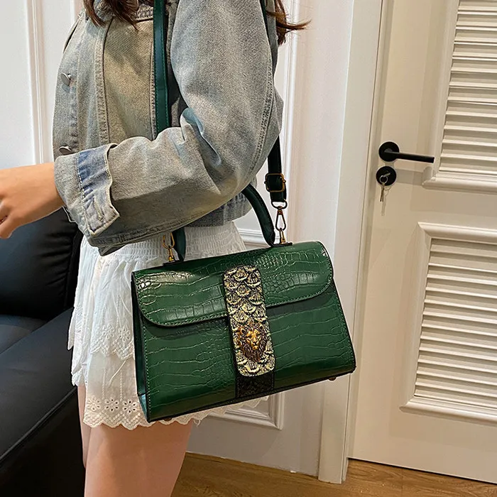 NOMK PU Shoulder Bag, Crossbody Bag, Handbag Regular Women's Black/Green/Brown-14