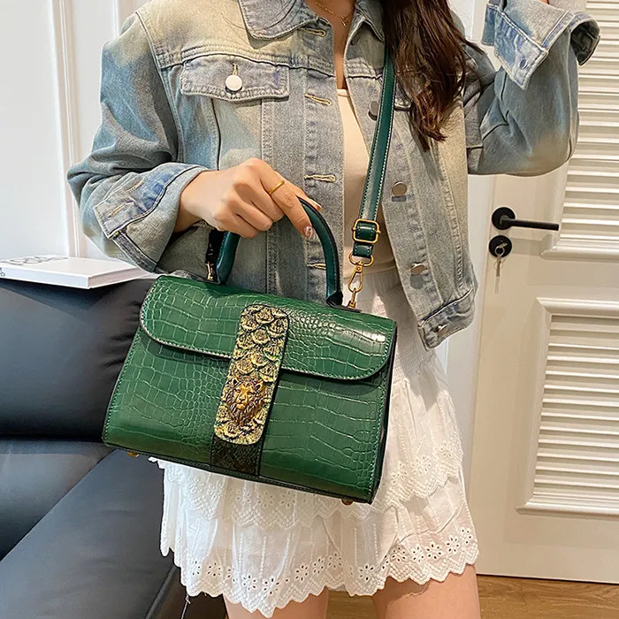 NOMK PU Shoulder Bag, Crossbody Bag, Handbag Regular Women's Black/Green/Brown-11