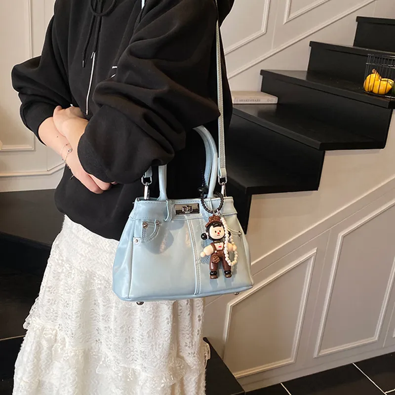 NOMK PU Shoulder Bag, Crossbody Bag, Handbag Regular Women's Black/White/Blue/Coffee-8