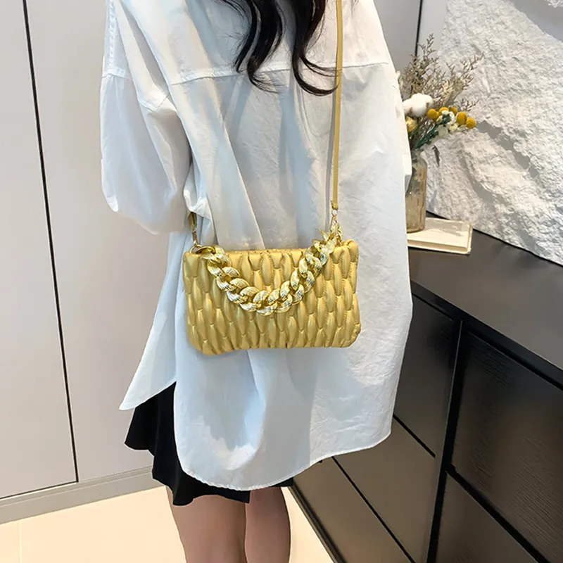 NOMK PU With Synthetic Leather One Shoulder Handbag Women's Black/Red/Brown/White/Gold/Silver-23