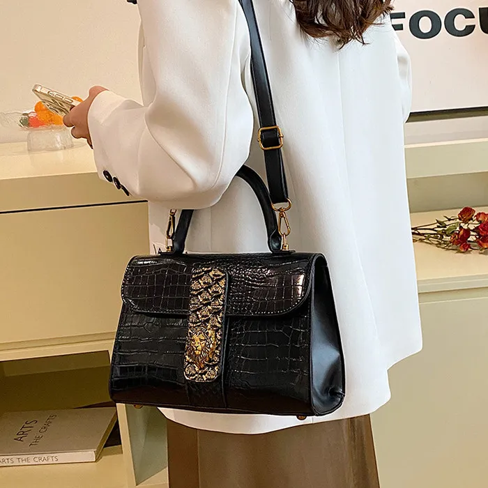 NOMK PU Shoulder Bag, Crossbody Bag, Handbag Regular Women's Black/Green/Brown-5