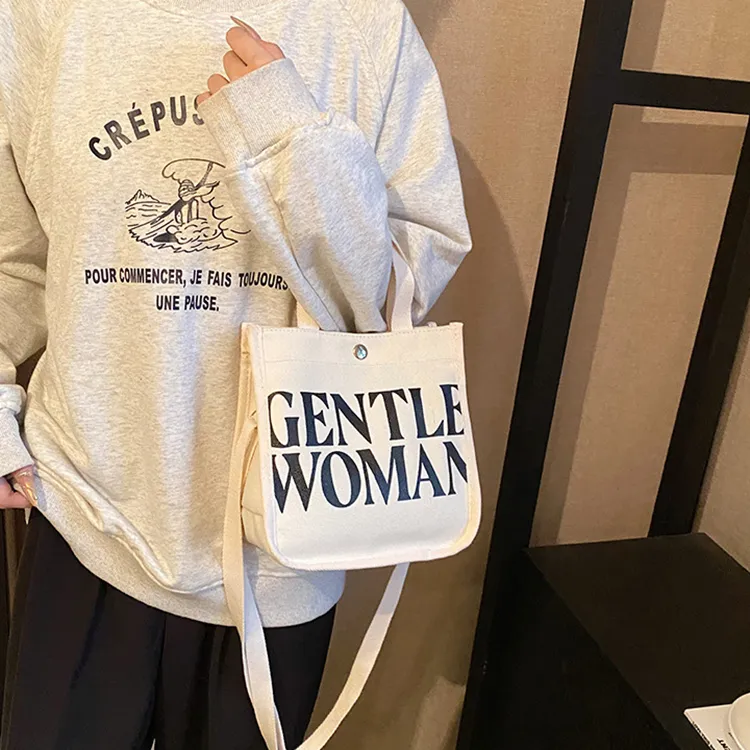NOMK Canvas Handbag, Crossbody Bag Women's Black/Khaki/Green/Rose/White Letter/Black Letter-16