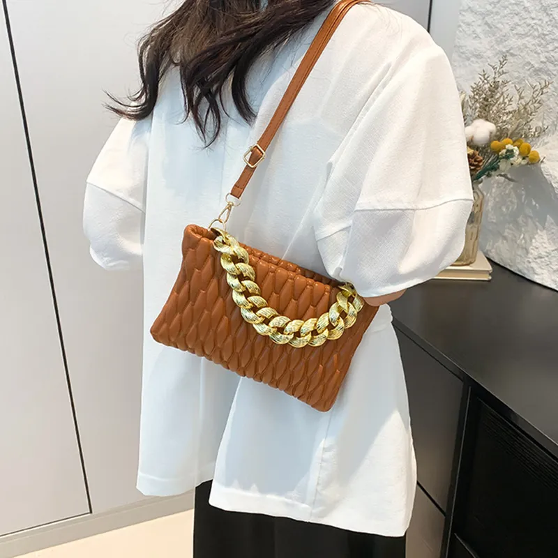 NOMK PU With Synthetic Leather One Shoulder Handbag Women's Black/Red/Brown/White/Gold/Silver-14