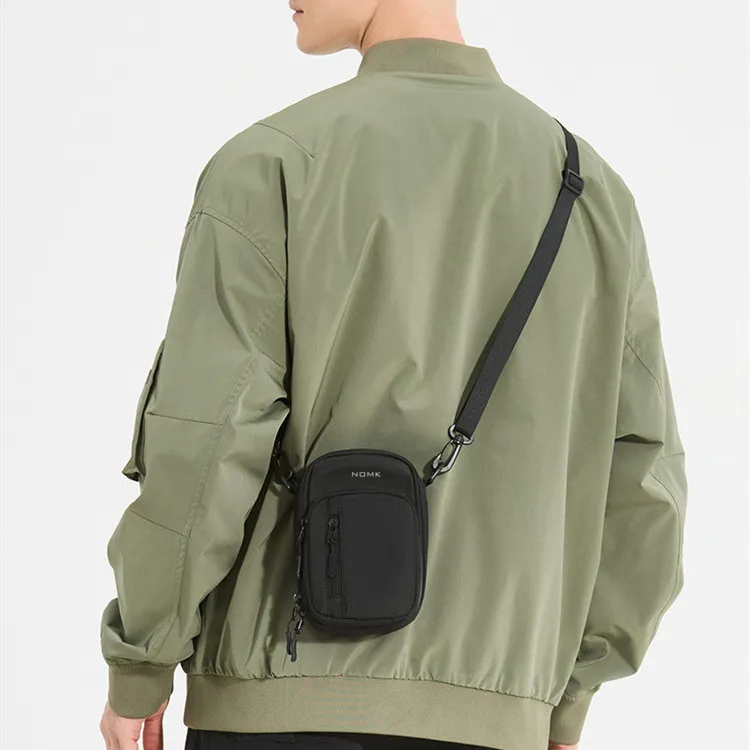 NOMK Oxford Crossbody Bag Men's Black-5