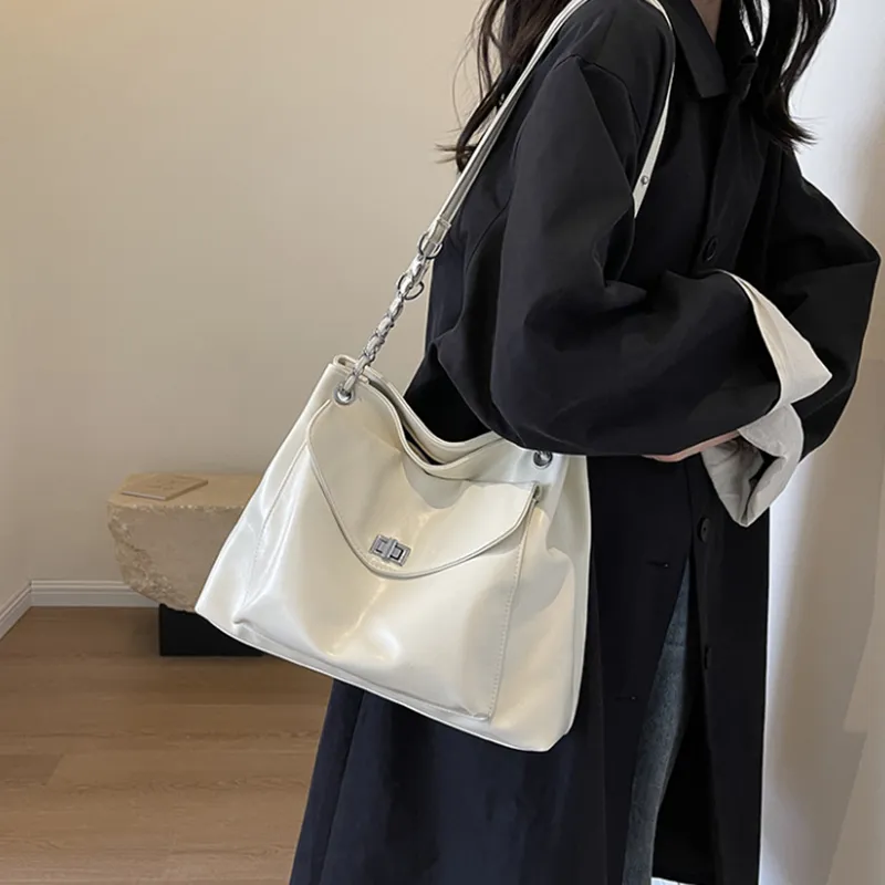 NOMK PU Shoulder Bag Handbag Crossbody Bag Women's Black/Pink/Silver/White/Green/Brown-15