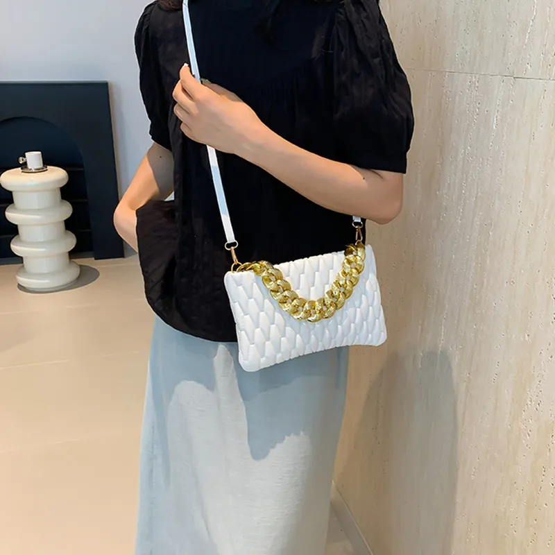 NOMK PU With Synthetic Leather One Shoulder Handbag Women's Black/Red/Brown/White/Gold/Silver-17
