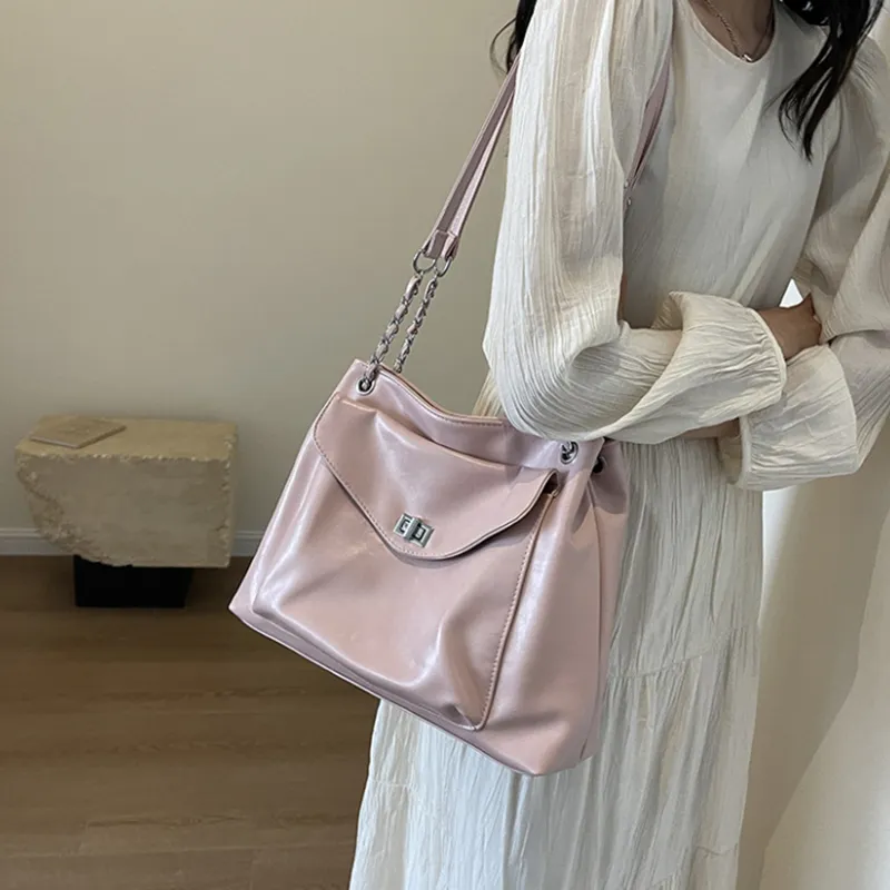 NOMK PU Shoulder Bag Handbag Crossbody Bag Women's Black/Pink/Silver/White/Green/Brown-7
