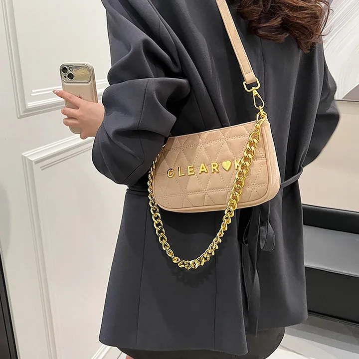 NOMK PU Shoulder Bag Crossbody Bag Regular Women's Black/White/Pink/Khaki-13