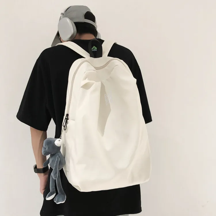 NOMK Nylon Backpack Regular Unisex Black/Pink/White/Gray-15