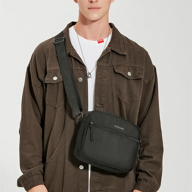 NOMK Oxford Shoulder Bag Crossbody Bag Regular Men's Black-1