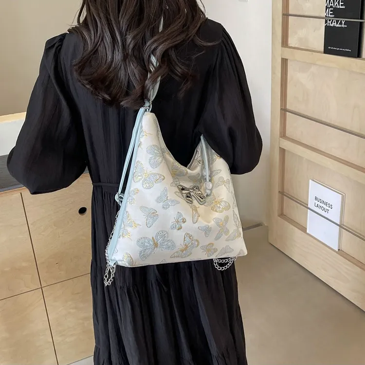 NOMK PU Backpack Crossbody Bag Shoulder Bag Backpack Women's Pearlescent White/silver/pink/blue-14