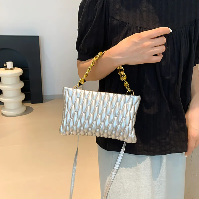 NOMK PU With Synthetic Leather One Shoulder Handbag Women's Black/Red/Brown/White/Gold/Silver-26