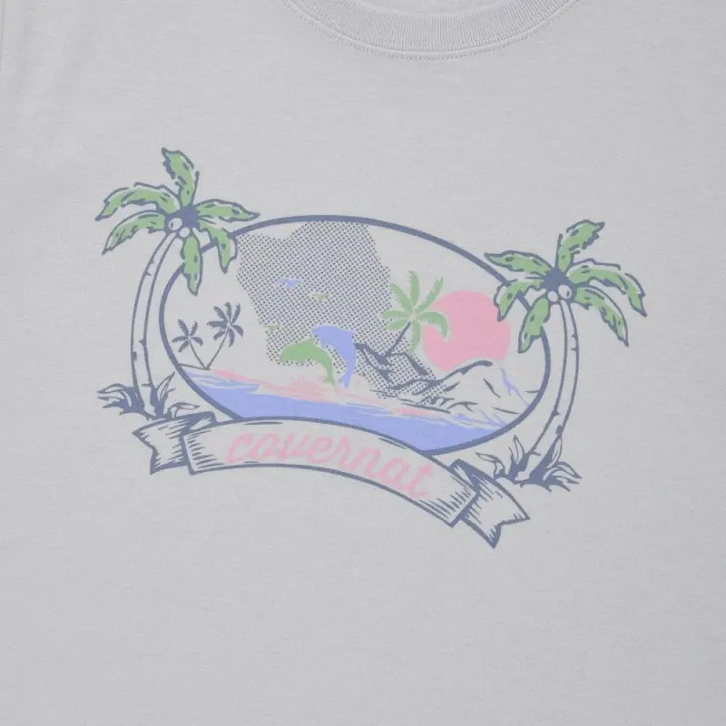 COVERNAT SS24 Drop Shoulder Sleeve T Shirt Women's Light Blue-3