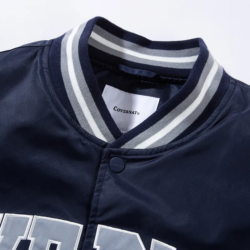 COVERNAT Casual Jackets & Coats Comfortable Versatile Street Style Baseball Jacket Unisex Blue-2