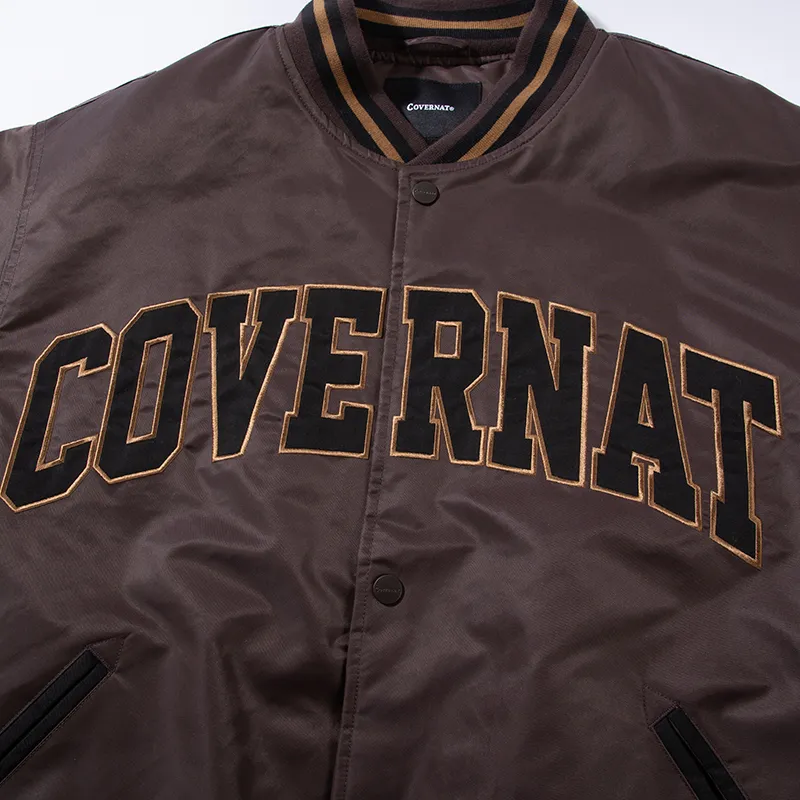 COVERNAT Casual Jackets & Coats Comfortable Versatile Street Style Baseball Jacket Unisex Brown-3