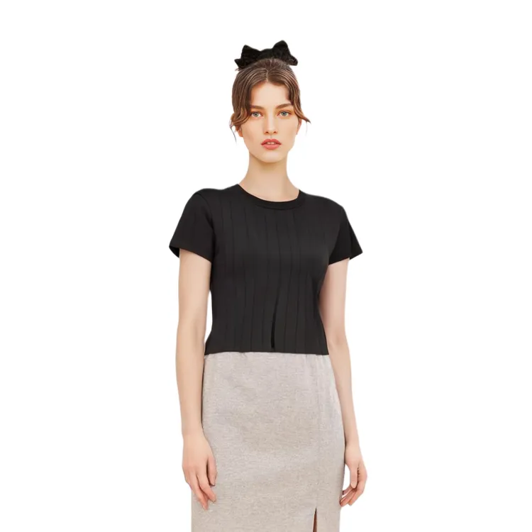 COVERNAT T Shirt Women's Charcoal Gray-2