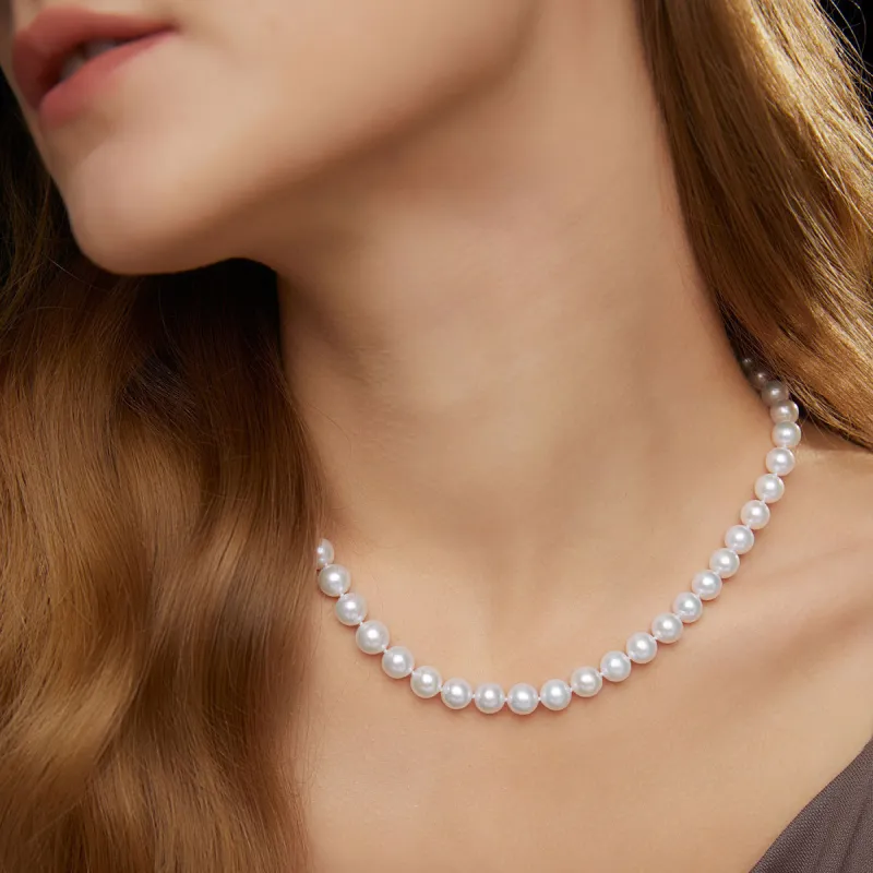 BRIR Freshwater Pearl Elegance Advanced Sensual Versatile Necklace Collarbone Chain Women's-6