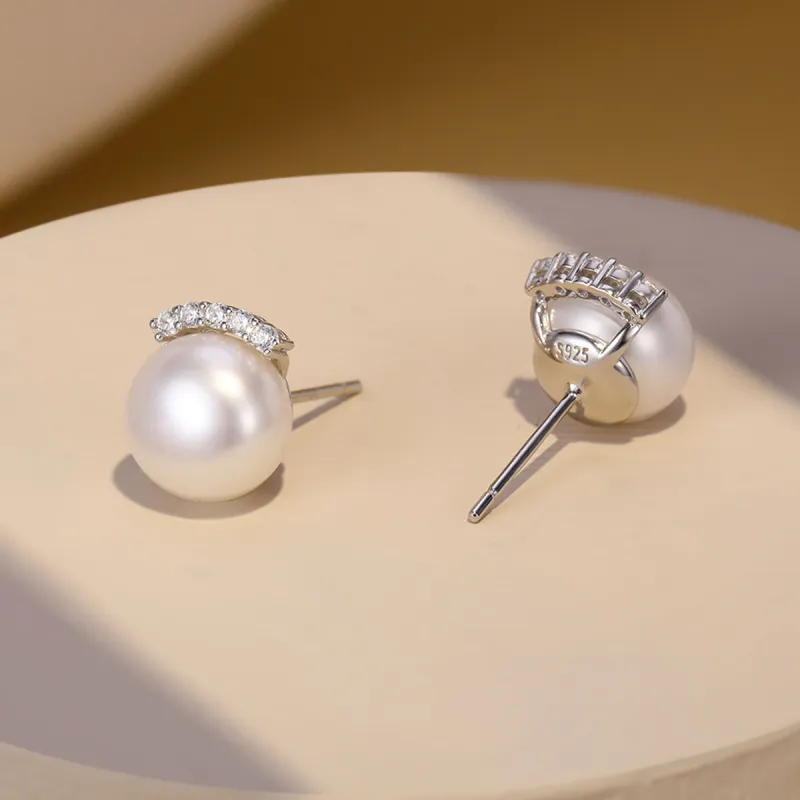 BRIR Pearl Stud Earrings Women's-2