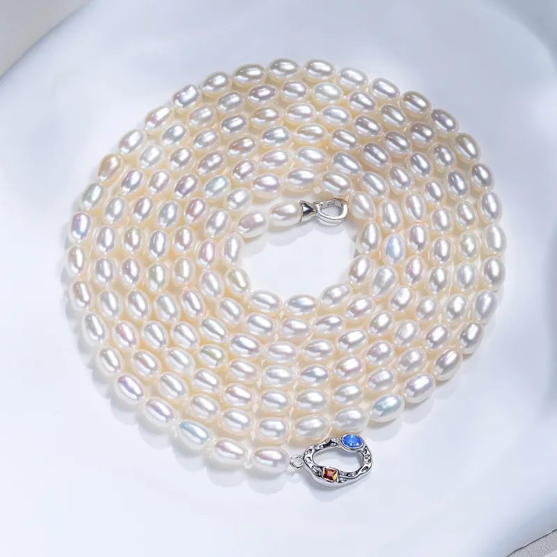 BRIR Pearl 1.2m Luxury Sweater Chain Necklace Multiple Wearing Styles Women's-1
