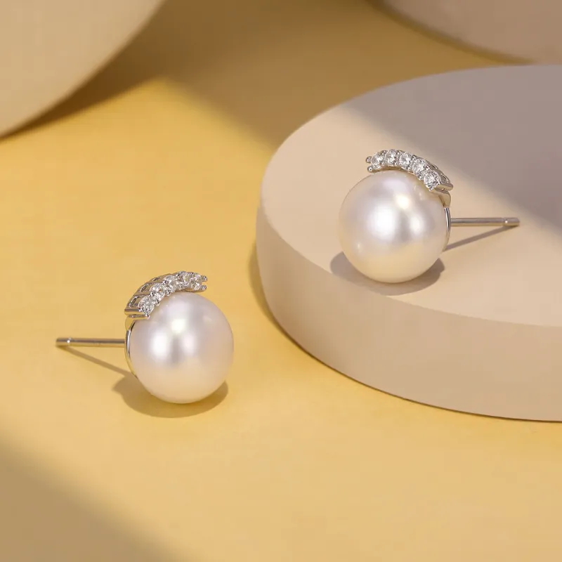 BRIR Pearl Stud Earrings Women's-3