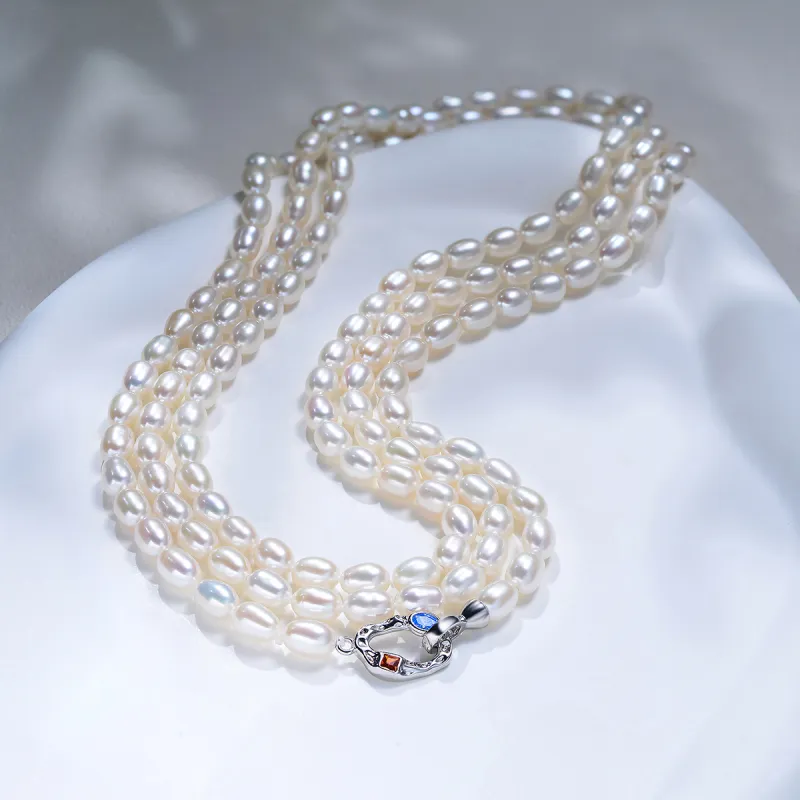BRIR Pearl 1.2m Luxury Sweater Chain Necklace Multiple Wearing Styles Women's-3