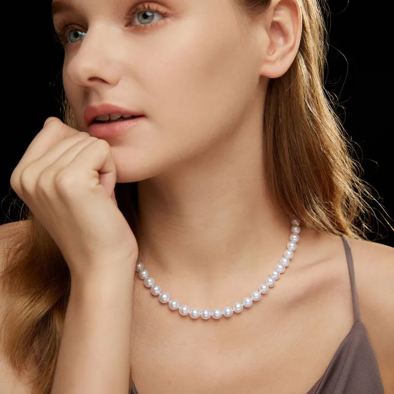 BRIR Freshwater Pearl Elegance Advanced Sensual Versatile Necklace Collarbone Chain Women's-4